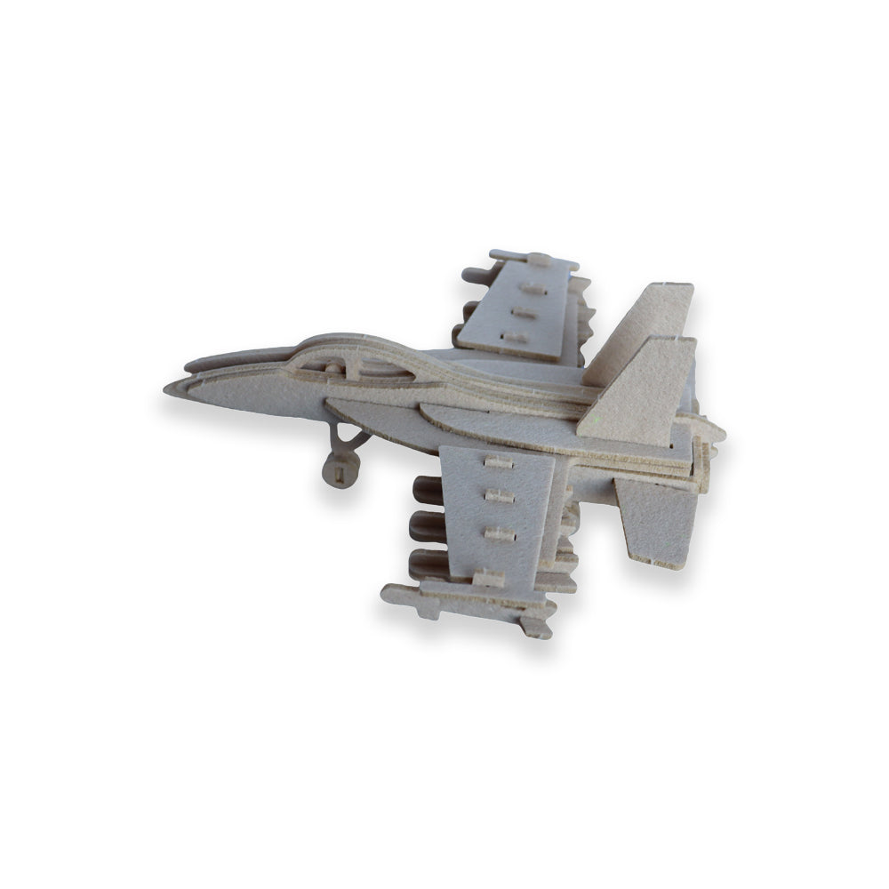 Feltor 3D puzzle for kids, felt fighter plane 3D puzzle, DIY children's airplane model kit, can be used as desktop decoration, give children an excellent toy birthday gift