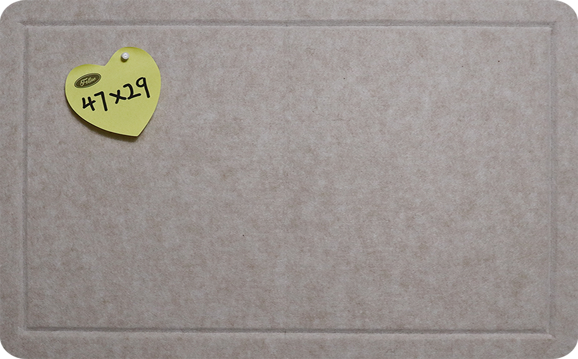 Tablero de corcho alternativo Feltor, tablero de fieltro para imágenes de 23" x 15"/ 29" x 23"/ 47" x 23"/ 47" x 29", contiene 1 caja de chinchetas, mejor decoración de pared para el hogar que un rollo de tablero de anuncios de papel - Beige