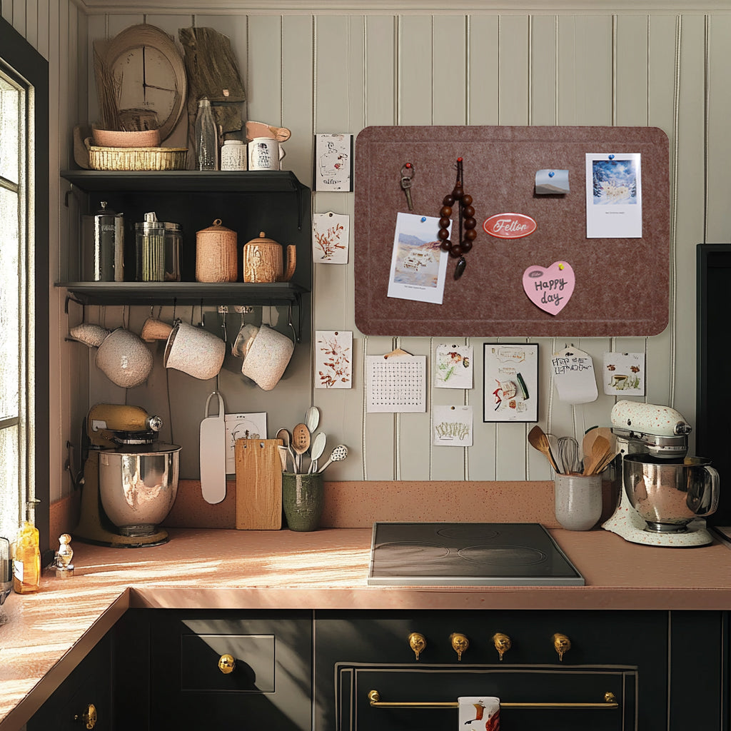 Tablero de anuncios de fieltro Feltor, 23" x 15"/29" x 23"/47" x 23"/47" x 29" Tablero de visión Contiene 20 chinchetas Disponible como panel acústico de pared para escuela y hogar - Cola