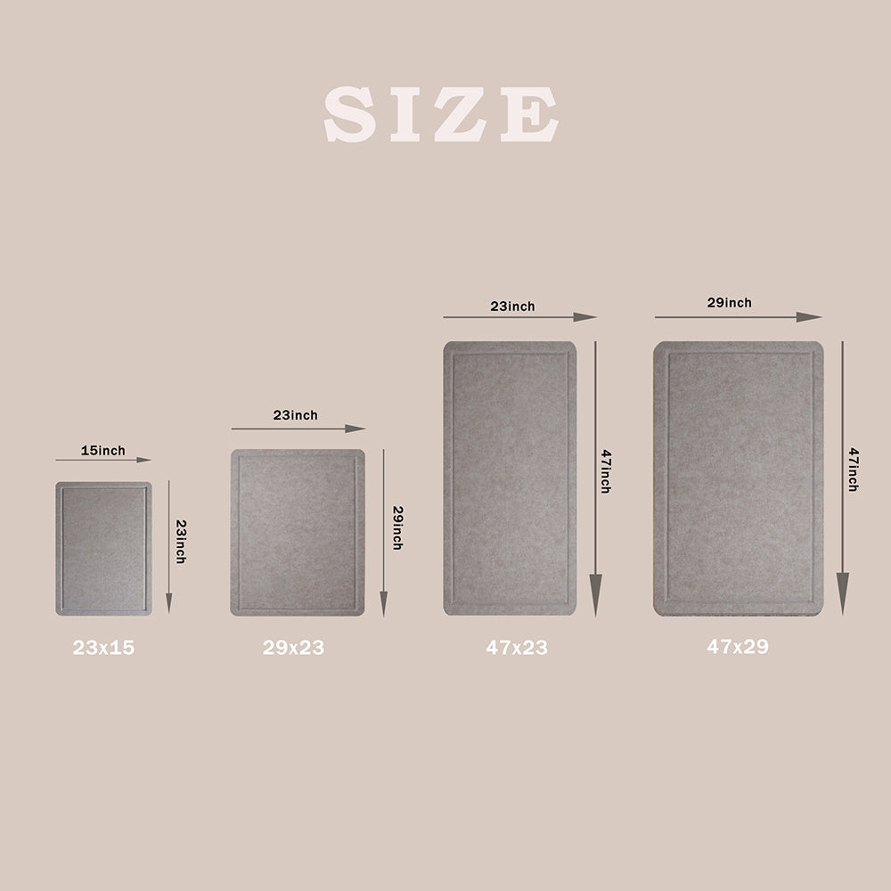 Tablero de corcho alternativo Feltor, tablero de fieltro para imágenes de 23" x 15"/ 29" x 23"/ 47" x 23"/ 47" x 29", contiene 1 caja de chinchetas, mejor decoración de pared para el hogar que un rollo de tablero de anuncios de papel - Beige