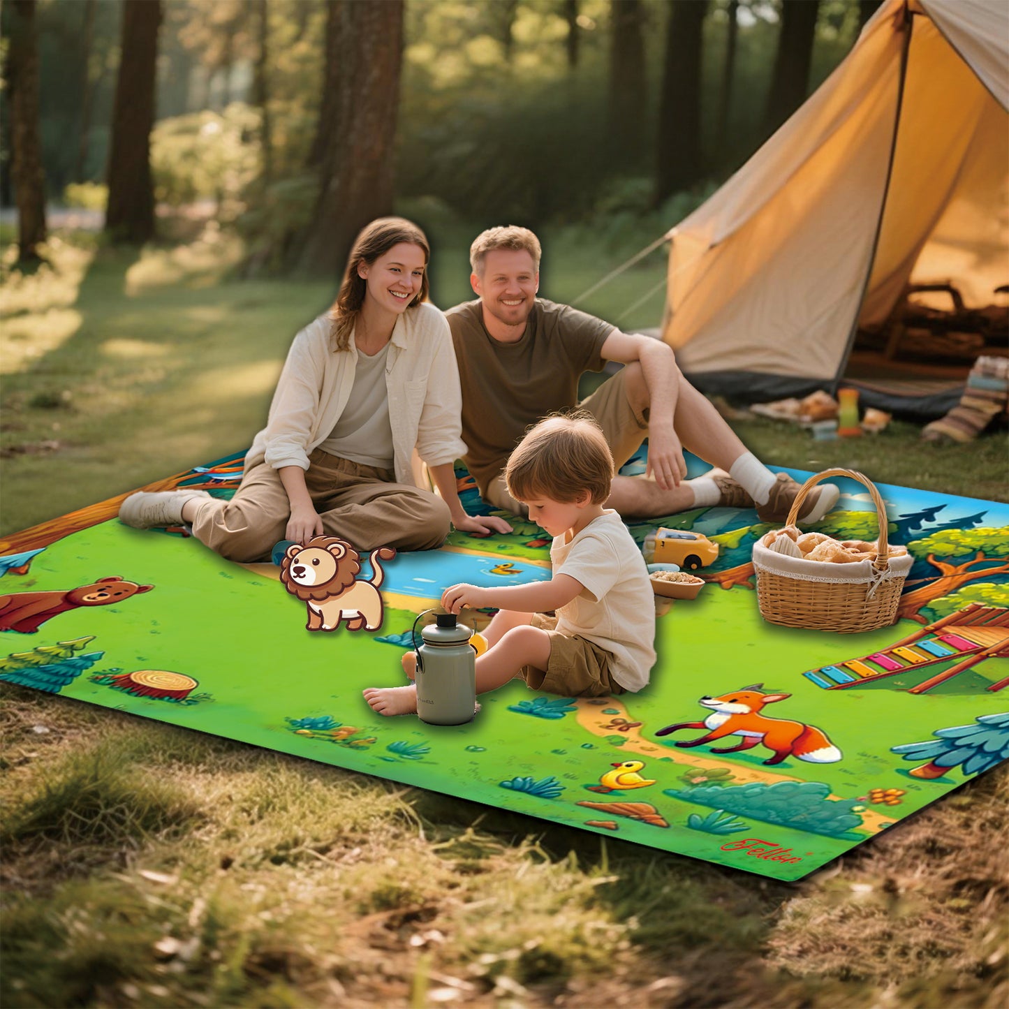 FELTOR Ultra-Thick Oversize Felt play Camping Mat for Outdoor Bivouac, Hiking, Picnic, Beach, Game, Sporting, Amusement, Interactive Learning Activity, Indoor & Outdoor Rug & Blanket