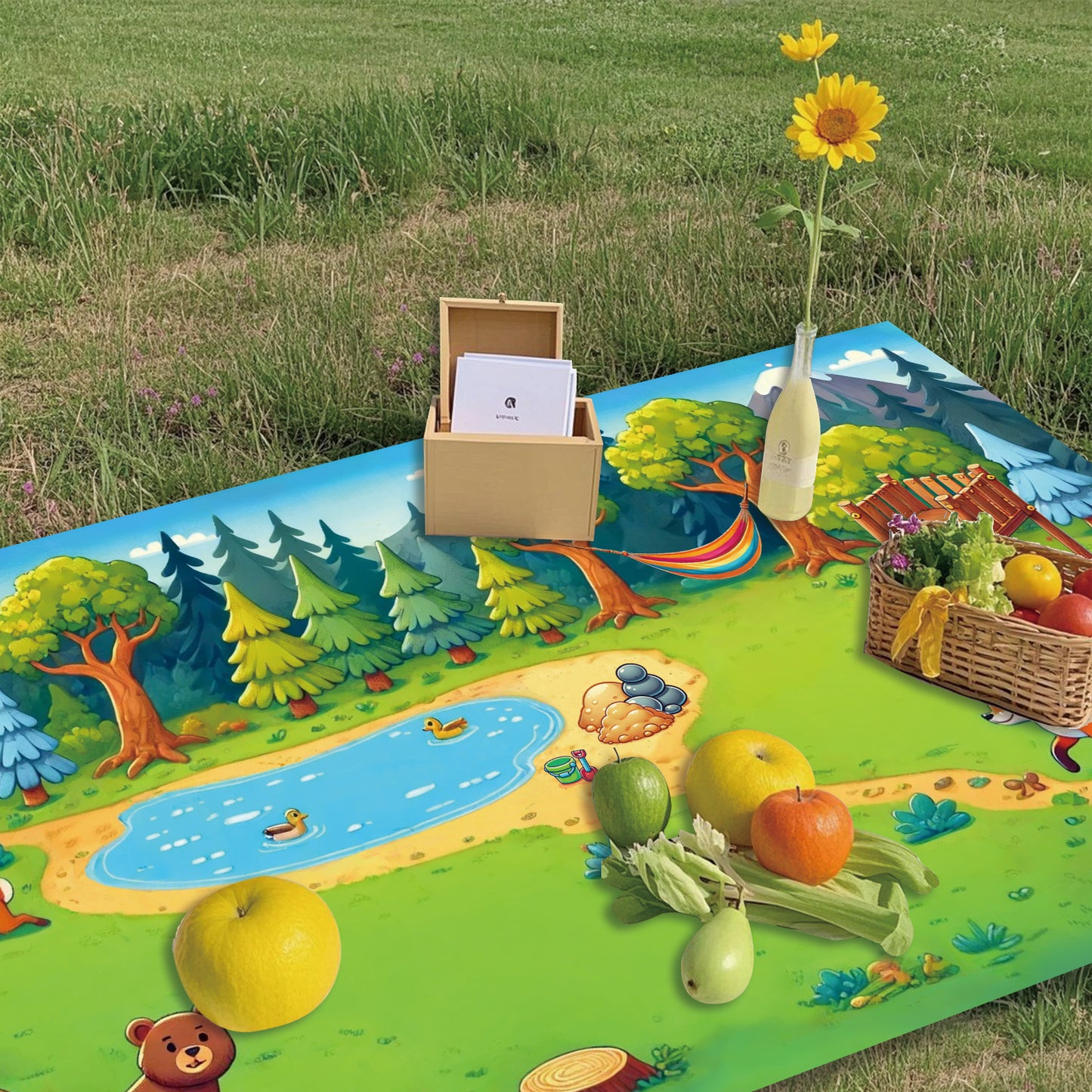 FELTOR Ultra-Thick Oversize Felt play Camping Mat for Outdoor Bivouac, Hiking, Picnic, Beach, Game, Sporting, Amusement, Interactive Learning Activity, Indoor & Outdoor Rug & Blanket