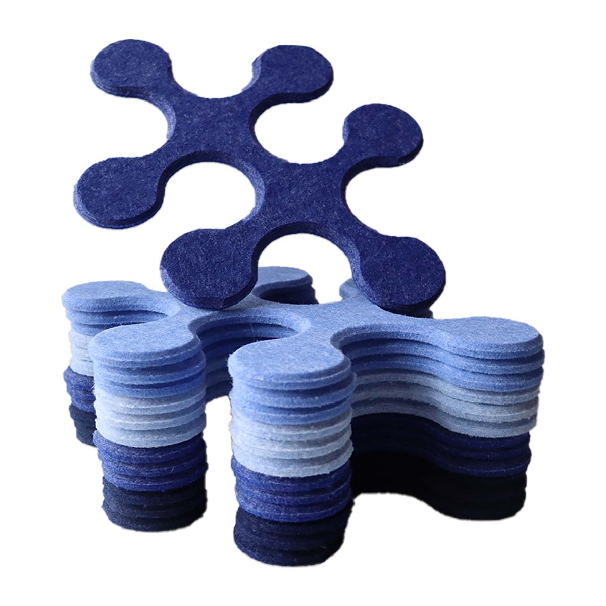 Feltor 20 Round Jigsaw Board, Soft Playmat Tiles For Kids, Felt Bulletin Boards(Includes Two Velcro Each piece) For Wall & Floor Decoration