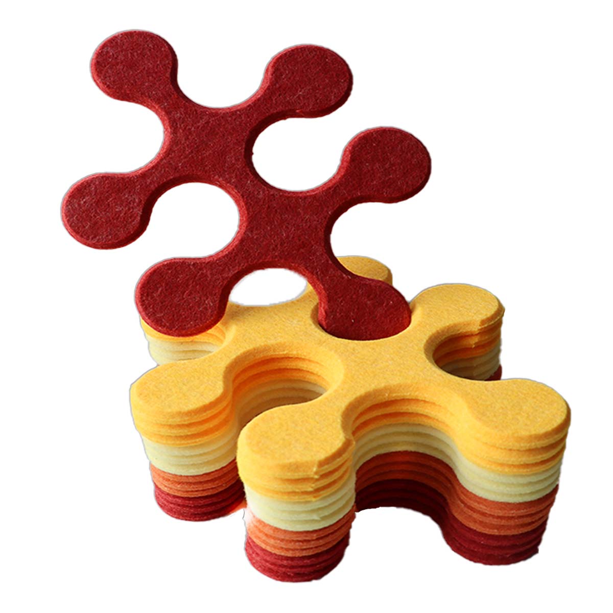Feltor 20 Round Jigsaw Board, Soft Playmat Tiles For Kids, Felt Bulletin Boards(Includes Two Velcro Each piece) For Wall & Floor Decoration