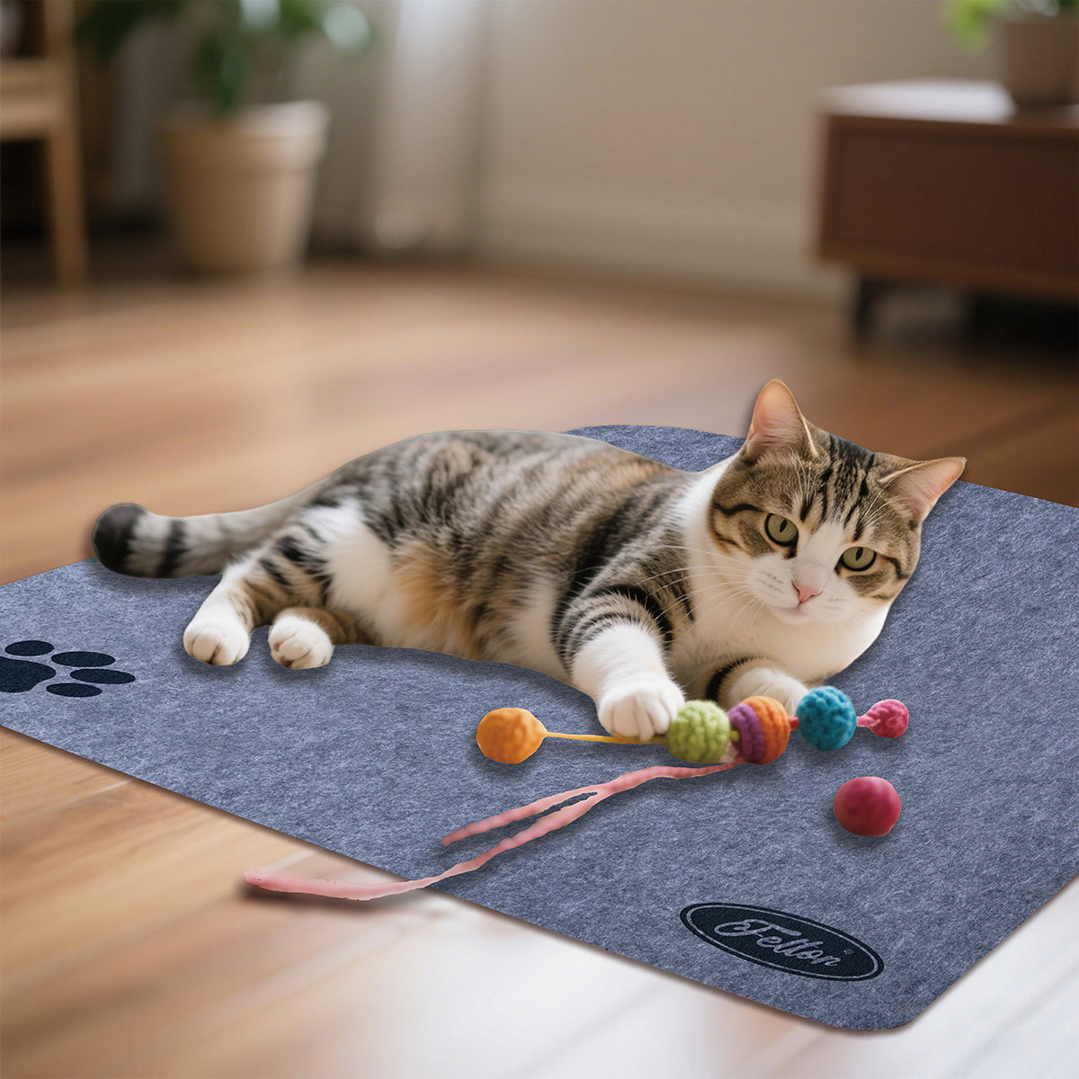 Feltor Multi-Purpose Scratch-Resistant Non-Slip Floor Protection felt pet Cats & Dogs Mats & Pads (12pcs) for Home, Car, Hotel & Crate Training Scratching Mats & Dog Kennel Liners