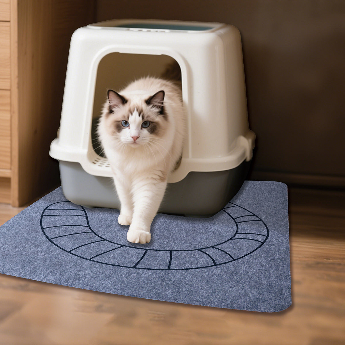 Feltor Multi-Purpose Scratch-Resistant Non-Slip Floor Protection felt pet Cats & Dogs Mats & Pads (12pcs) for Home, Car, Hotel & Crate Training Scratching Mats & Dog Kennel Liners
