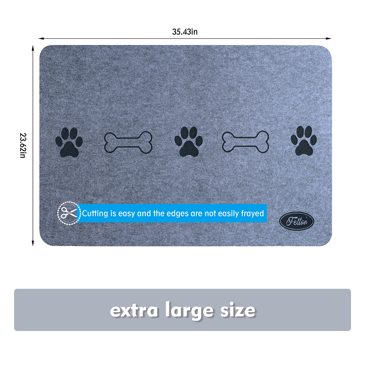 Feltor Multi-Purpose Scratch-Resistant Non-Slip Floor Protection felt pet Cats & Dogs Mats & Pads (12pcs) for Home, Car, Hotel & Crate Training Scratching Mats & Dog Kennel Liners