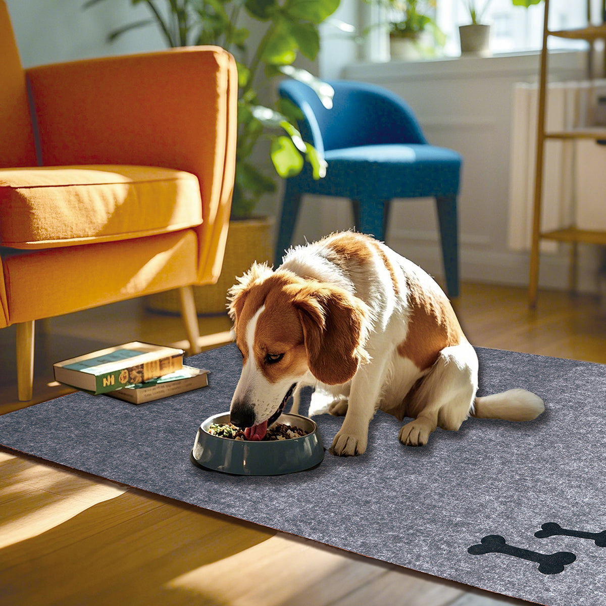 Feltor Multi-Purpose Scratch-Resistant Non-Slip Floor Protection felt pet Cats & Dogs Mats & Pads (12pcs) for Home, Car, Hotel & Crate Training Scratching Mats & Dog Kennel Liners