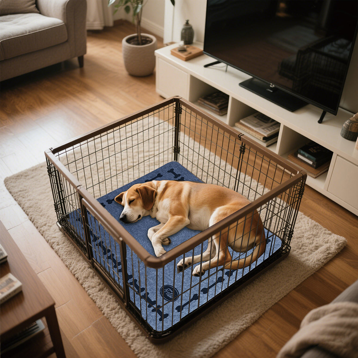 Feltor Multi-Purpose Scratch-Resistant Non-Slip Floor Protection felt pet Cats & Dogs Mats & Pads (12pcs) for Home, Car, Hotel & Crate Training Scratching Mats & Dog Kennel Liners