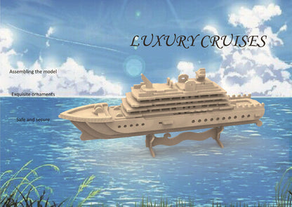 Feltor 3D puzzle for kids, felt luxury cruise ship three-dimensional puzzle, DIY children's ship model kit, can be used as desktop decoration, give children an excellent toy birthday gift