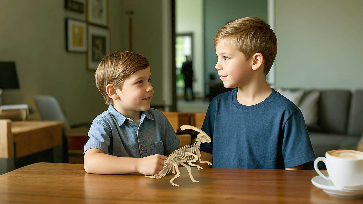 Feltor 3D puzzle for kids, different from wooden puzzles, felt Parasaurolophus DIY 3D puzzle, jigsaw puzzle toy educational game set gift