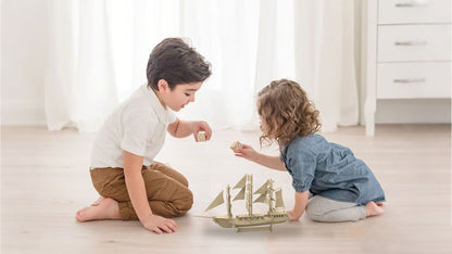 Feltor 3D puzzle for kids, felt sailboat 3D puzzle, DIY model kit, felt handmade ornaments, sailboat 3D puzzle