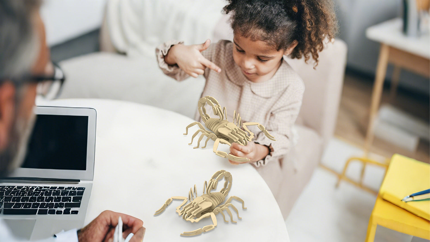 Feltor 3D puzzle children's toys, felt scorpion DIY three-dimensional puzzle, creative animal puzzle, suitable for children's hands-on ability and imagination development