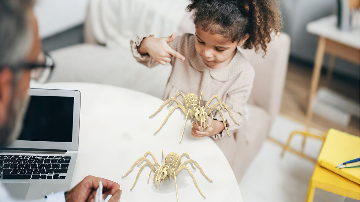 Feltor 3D Spider DIY Felt Jigsaw Puzzle for Kids, Insect Animal Jigsaw Puzzle Set, Educational Toys and Gifts, Different from Wooden Jigsaw Puzzles