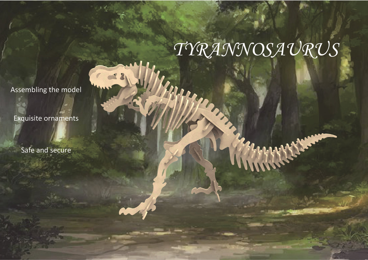 Feltor 3D puzzle for kids different from wooden puzzles felt Tyrannosaurus DIY 3D puzzle dinosaur puzzle toy educational game set a good gift for children