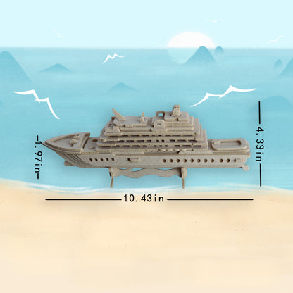 Feltor 3D puzzle for kids, felt luxury cruise ship three-dimensional puzzle, DIY children's ship model kit, can be used as desktop decoration, give children an excellent toy birthday gift