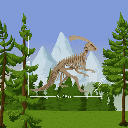 Feltor 3D puzzle for kids, different from wooden puzzles, felt Parasaurolophus DIY 3D puzzle, jigsaw puzzle toy educational game set gift