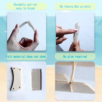 Feltor 3D puzzle for kids, felt sailboat 3D puzzle, DIY model kit, felt handmade ornaments, sailboat 3D puzzle
