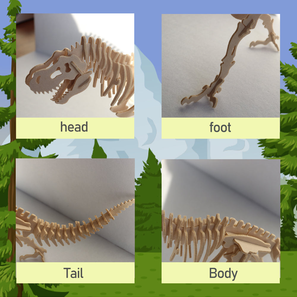 Feltor 3D puzzle for kids different from wooden puzzles felt Tyrannosaurus DIY 3D puzzle dinosaur puzzle toy educational game set a good gift for children