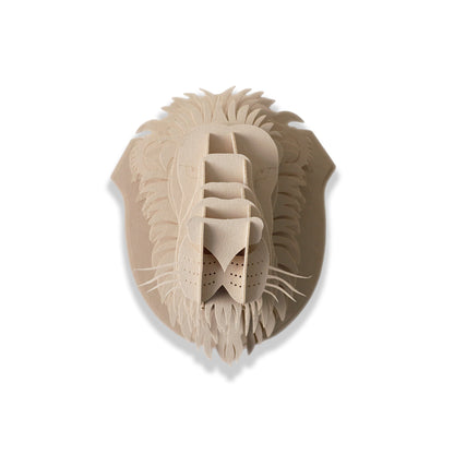 Feltor Felt3D Lion Head Wall Decor - Faux Taxidermy Deer Head Wall Art With Adhesive And Metal Hooks For Living Room, Office And Bedroom Animal Head Wall Art -Large Lion