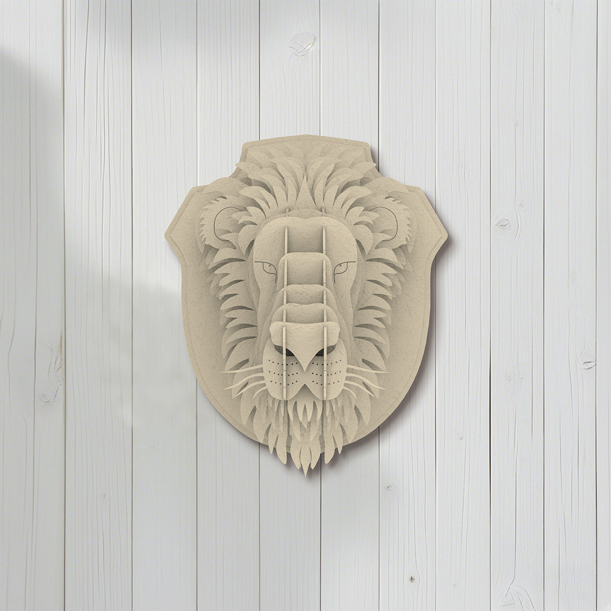 Feltor Felt3D Lion Head Wall Decor - Faux Taxidermy Deer Head Wall Art With Adhesive And Metal Hooks For Living Room, Office And Bedroom Animal Head Wall Art -Large Lion