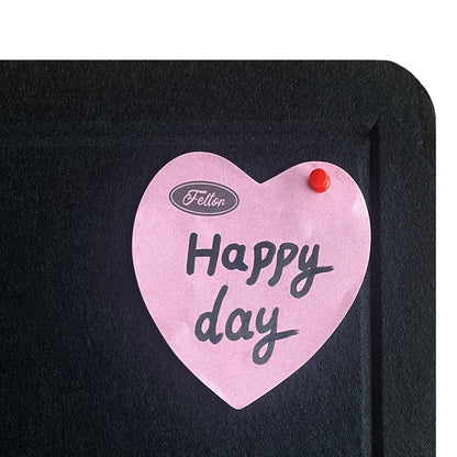 Feltor Large Bulletin Board 23"x15"/29"x23"/47"x23"/ 47"x29" Felt Board with 20 Push Pins is a Home School Office Decorative Pin Board - Black
