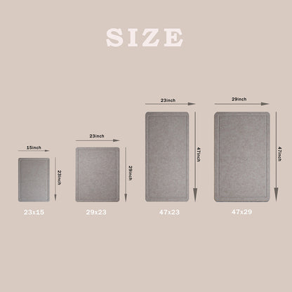 Tablero de corcho alternativo Feltor, tablero de fieltro para imágenes de 23" x 15"/ 29" x 23"/ 47" x 23"/ 47" x 29", contiene 1 caja de chinchetas, mejor decoración de pared para el hogar que un rollo de tablero de anuncios de papel - Beige
