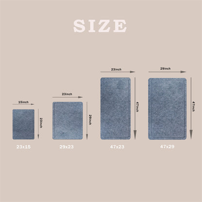 Feltor Felt Wall Poster, 23"x15"/29"x23"/47"x23"/47"x29" Photo Board, with 1 Box of Push Pins for Classroom Dorm Wall Decor - Grays