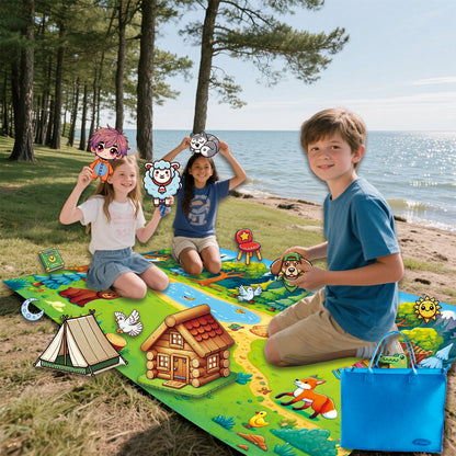 FELTOR Ultra-Thick Oversize Felt play Camping Mat for Outdoor Bivouac, Hiking, Picnic, Beach, Game, Sporting, Amusement, Interactive Learning Activity, Indoor & Outdoor Rug & Blanket
