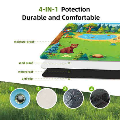 FELTOR Ultra-Thick Oversize Felt play Camping Mat for Outdoor Bivouac, Hiking, Picnic, Beach, Game, Sporting, Amusement, Interactive Learning Activity, Indoor & Outdoor Rug & Blanket