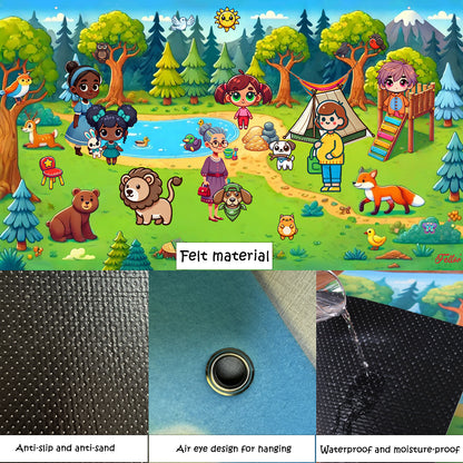 FELTOR Ultra-Thick Oversize Felt play Camping Mat for Outdoor Bivouac, Hiking, Picnic, Beach, Game, Sporting, Amusement, Interactive Learning Activity, Indoor & Outdoor Rug & Blanket