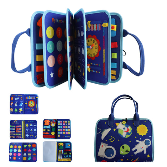 Feltor Felt Busy Book Sensory Toys for 1-3 Years Old Toddlers Quiet Activity Book Educational Learning Contains Life Skills, Cognition, Sorting, Matching
