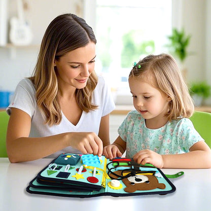 Feltor Felt Quiet Book - Montessori Toys, Animal Theme Interactive Book Sensory Toys for 1-3 Years Old Birthday Gifts